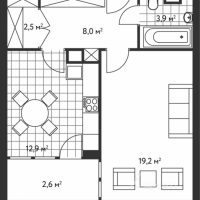 1-комн. квартира, 49,1 м²