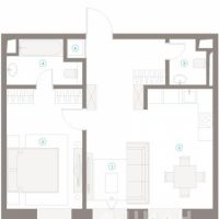 2-комн. квартира, 55,6 м²