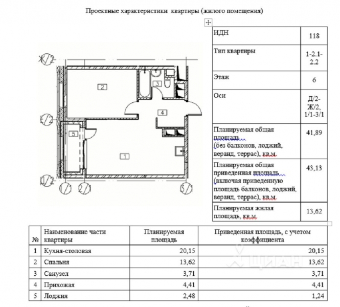 1-комн. квартира, 43 м²