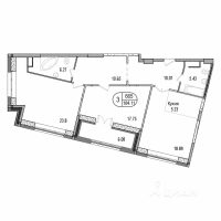 3-комн. апартаменты, 101,2 м²