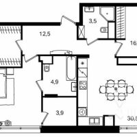 4-комн. квартира, 103 м²
