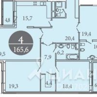 4-комн. квартира, 166,1 м²