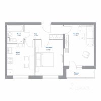 2-комн. квартира, 45,36 м²