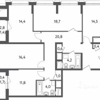 4-комн. квартира, 113,2 м²