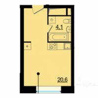 Студия, 24,7 м²