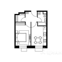 1-комн. апартаменты, 39 м²