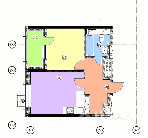 1-комн. квартира, 37,75 м²