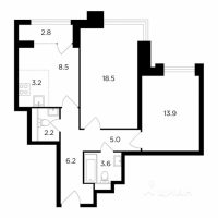 3-комн. квартира, 62,4 м²