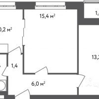 2-комн. квартира, 52,05 м²
