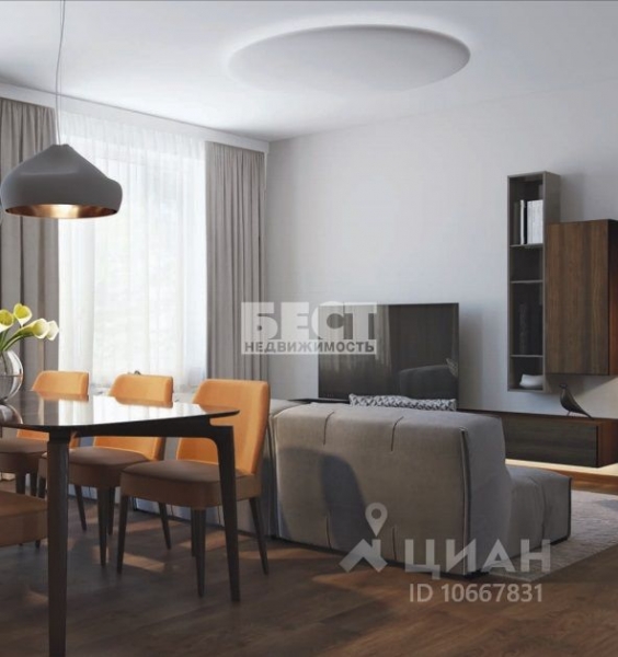 1-комн. квартира, 45,87 м²