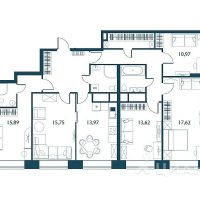 5-комн. квартира, 123,41 м²
