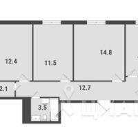 3-комн. квартира, 71,7 м²