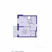 1-комн. квартира, 32,1 м²