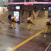 В Москве продезинфицировали Савеловский, Рижский и Белорусский вокзалы